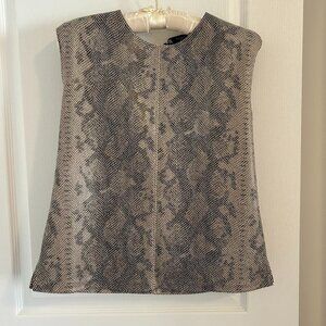 ZARA Faux Leather Snakeskin Vest – Size S